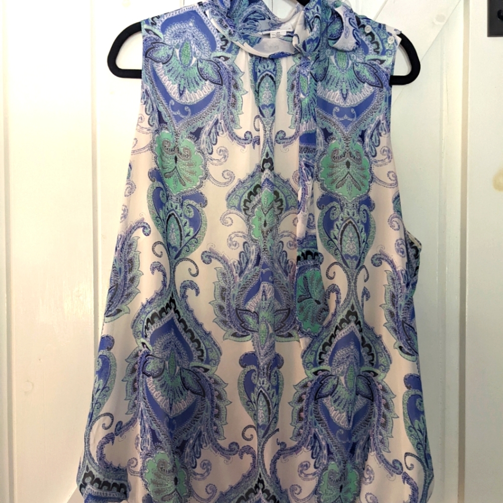 Paisley halter blouse Liz Claiborne